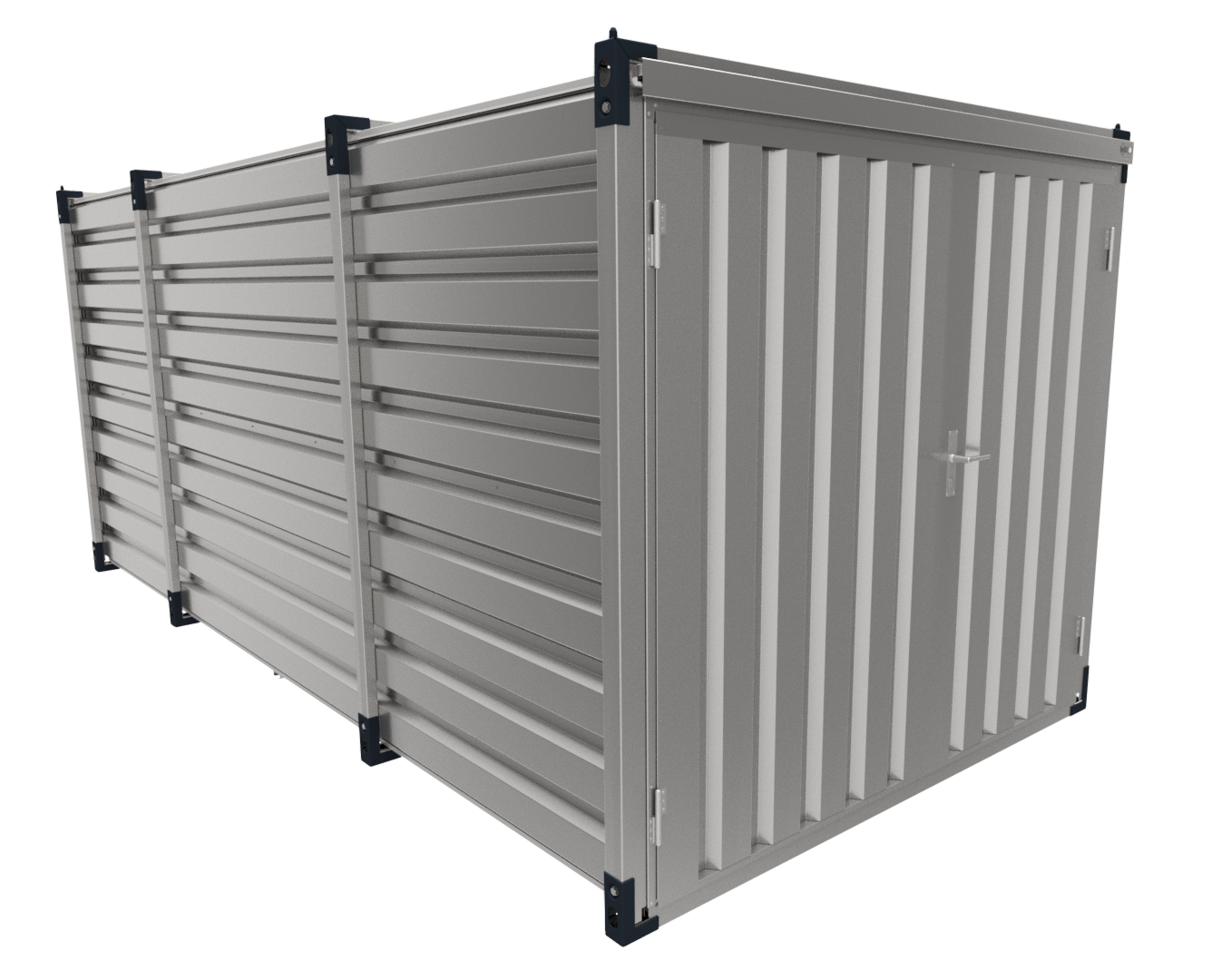 MAX Materiaalcontainer dubbele deuren korte zijde - 5mtr
